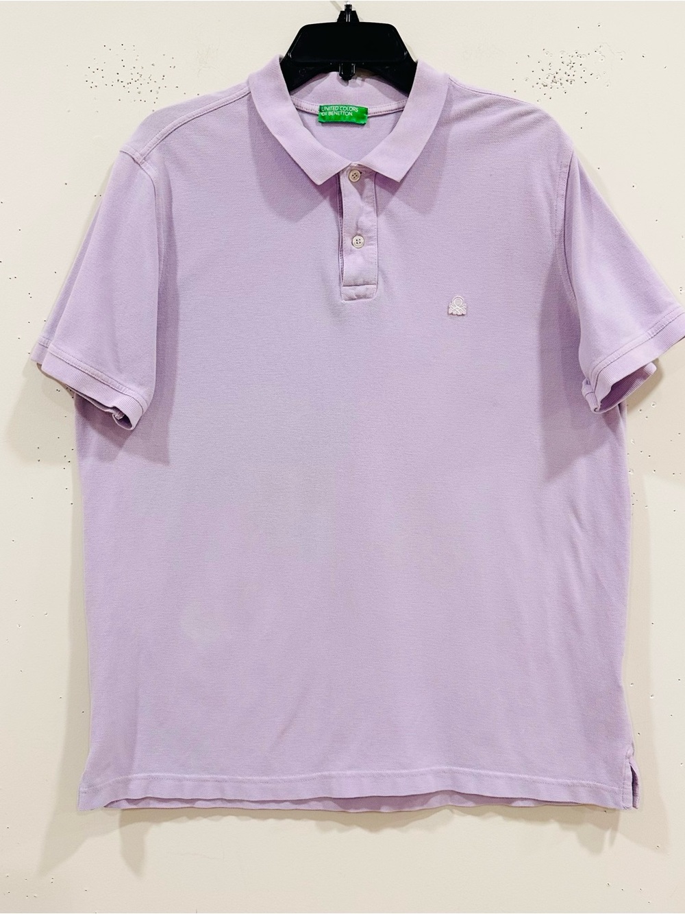 United Colors of Benetton Men's Polo Shirt Short Sleeve Lavender Purple XXL